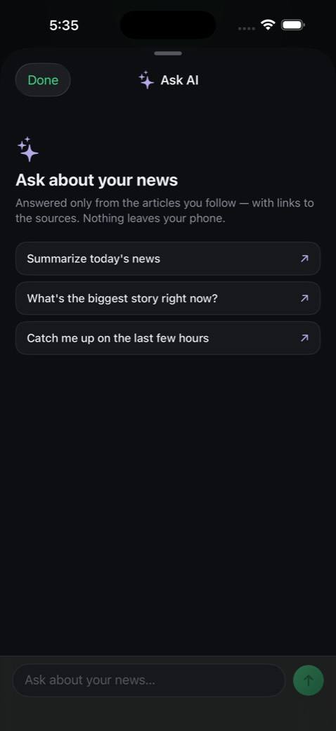 Ask AI — suggested prompts